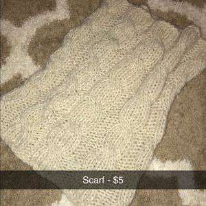 Cream colored scarf